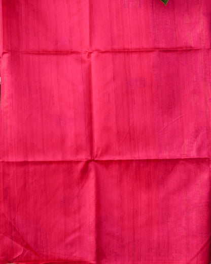 Radiant Red Madhubani Printed Semi Tussar Saree.