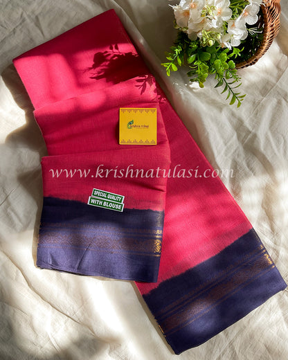 Pink Vaira Oosi Soft Madurai Cotton Saree: