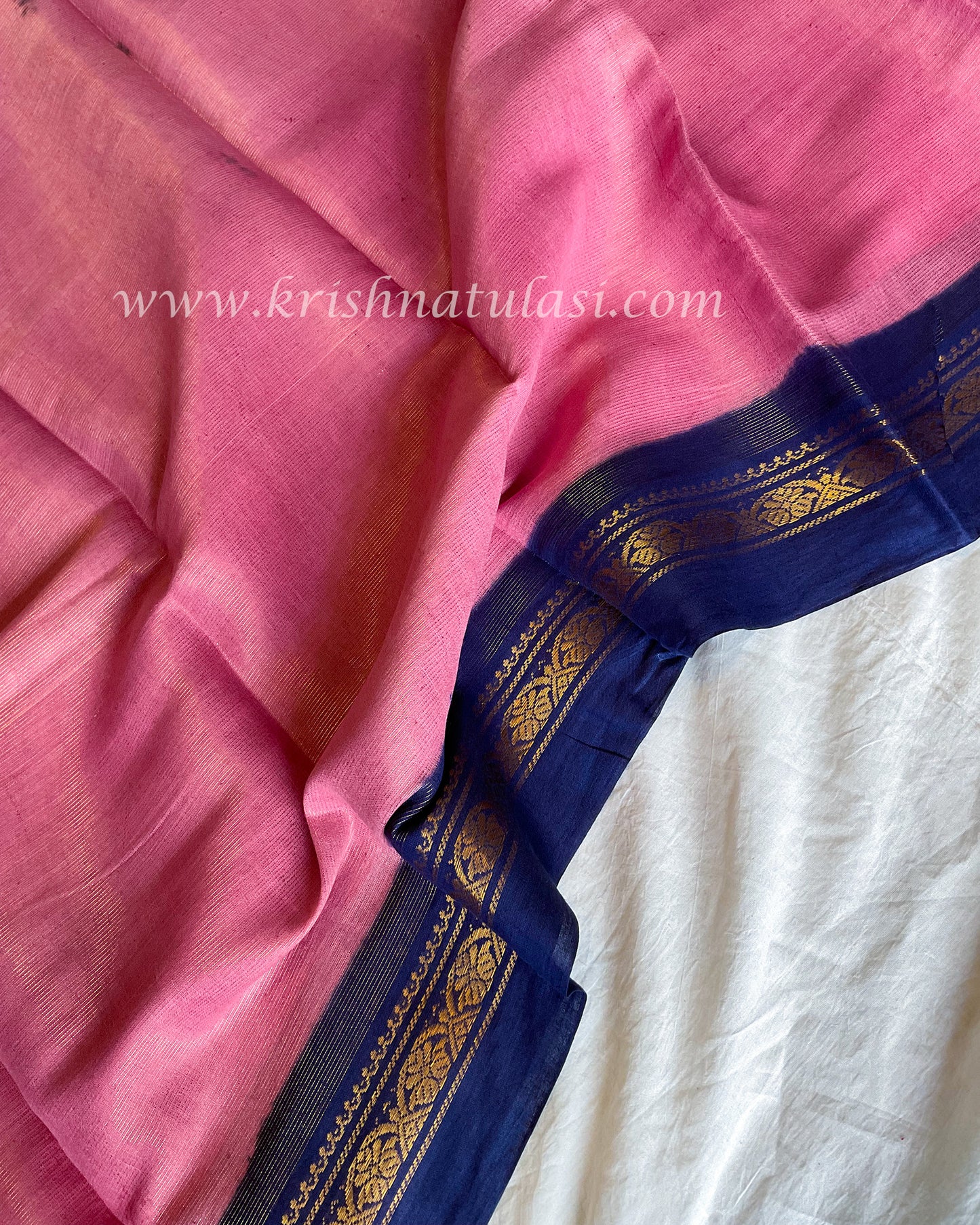 Onion Pink Vaira Oosi Soft Madurai Cotton Saree :